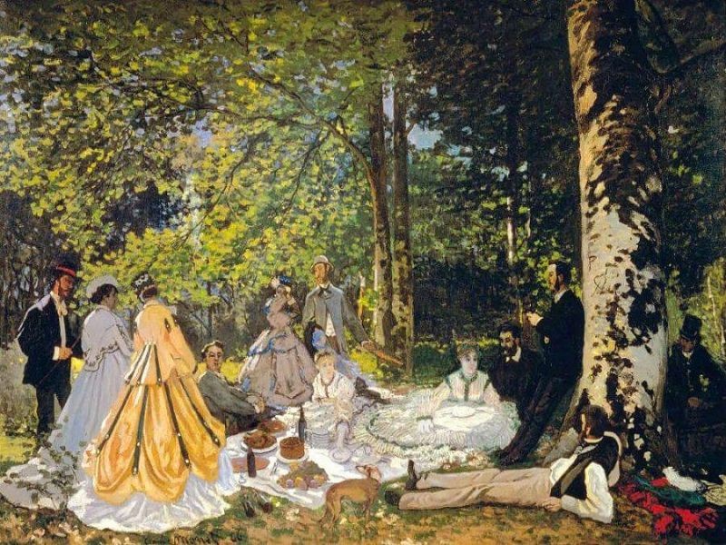 Photo of Claude Monet painting "The Picnic"